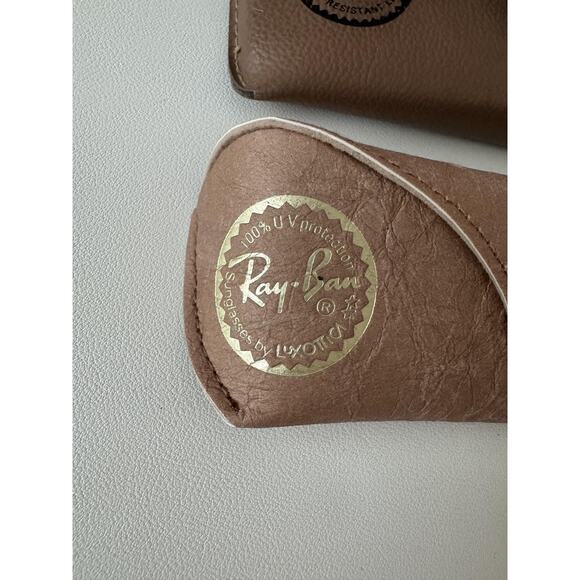Vintage Ray-Ban Sunglasses Cases Brown Lot Of 2 Bausch & Lomb Luxottica - Picture 2 of 13
